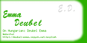 emma deubel business card